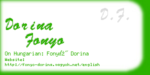 dorina fonyo business card